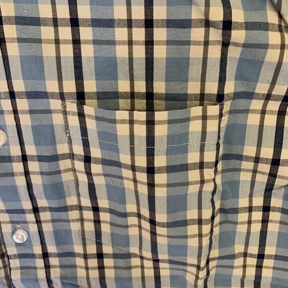 Gap Men's Long Sleeves Poplin Button Up Stretch Plaid Shirt Size XL - NWT $49 - Picture 5 of 12
